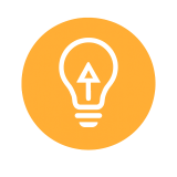 Piktrogramm in Form einer Glühbirne für Logoerstellung
