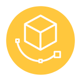 Piktrogramm mit geometrischer Form für 3D Daten